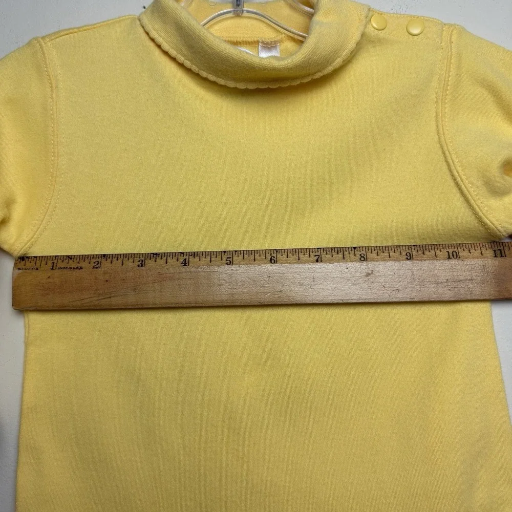 Gymboree Vintage Rainbow Tag Yellow Turtle Neck Top XXS 12-18 Months Classic
